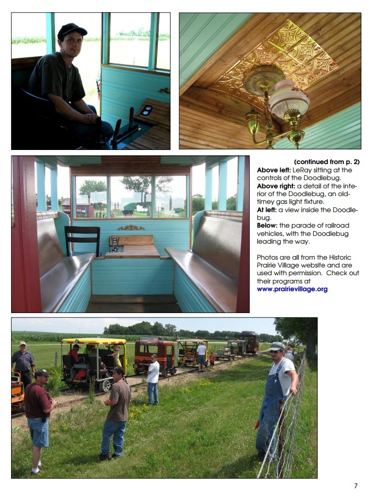 Doodlebug rail car article, continued